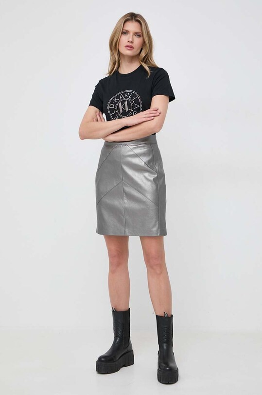 Karl Lagerfeld tricou din bumbac 240W1700 negru SS24
