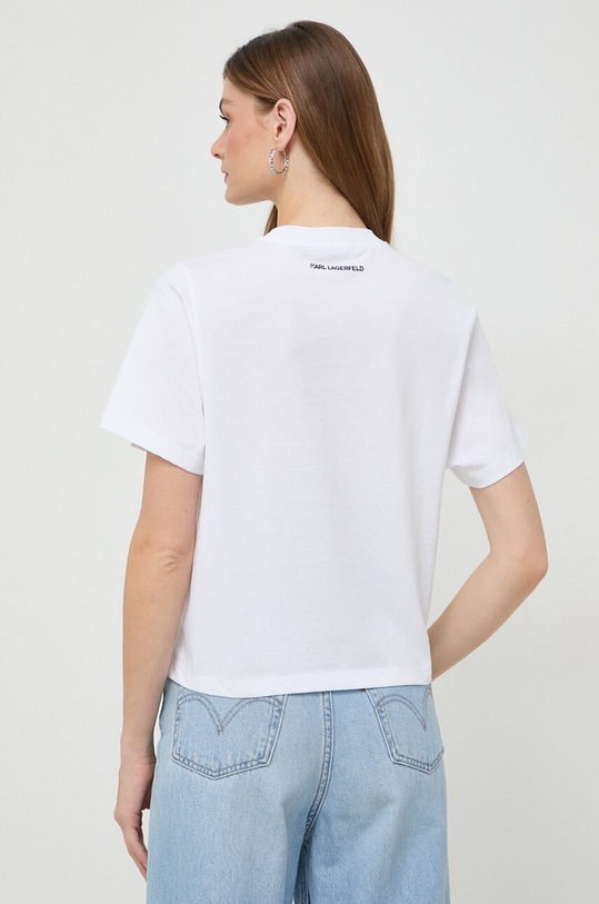Odzież Karl Lagerfeld t-shirt bawełniany 240W1701 biały
