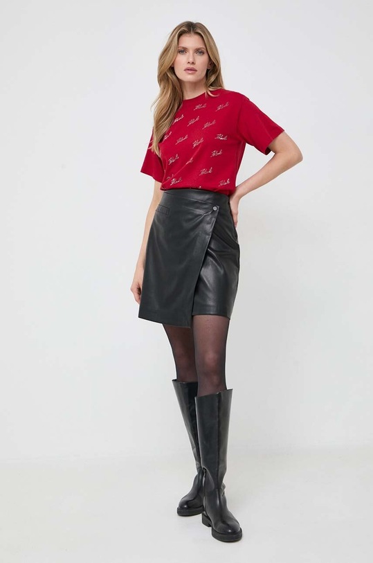 Karl Lagerfeld tricou din bumbac 240W1704 rosu SS24