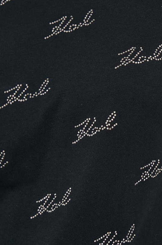 Karl Lagerfeld t-shirt bawełniany 240W1704 czarny