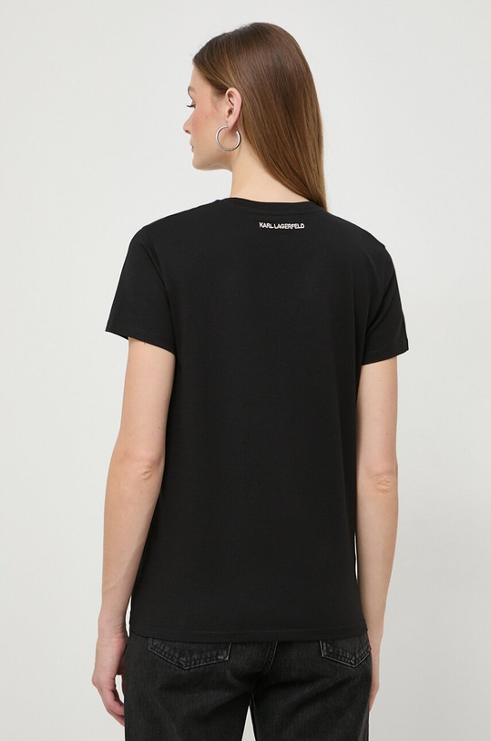 Odzież Karl Lagerfeld t-shirt bawełniany 240W1731 czarny