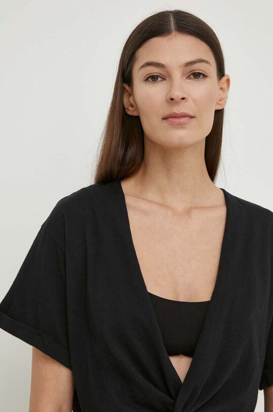 BA&SH tricou din bumbac DENALI negru 1E24DENA
