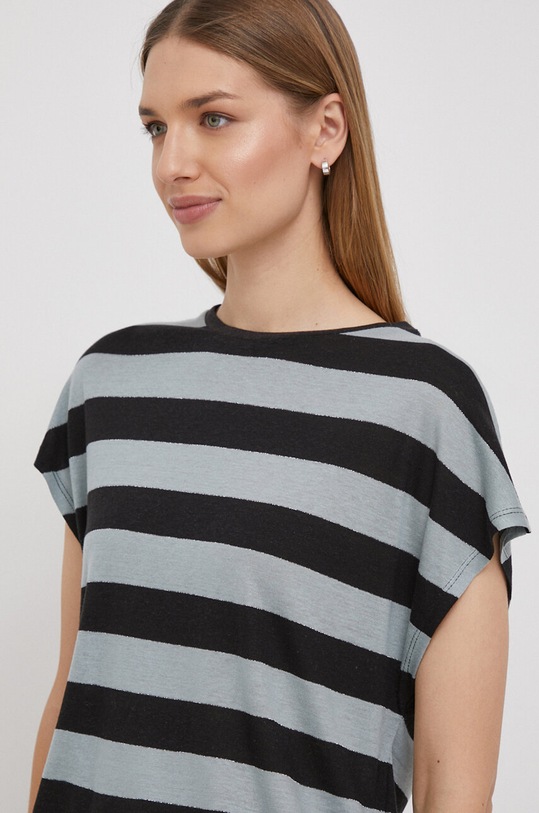 Pepe Jeans tricou din amestec de in verde PL505736