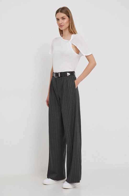 Футболка з домішкою льону Pepe Jeans HARMONY PL505740 білий SS24