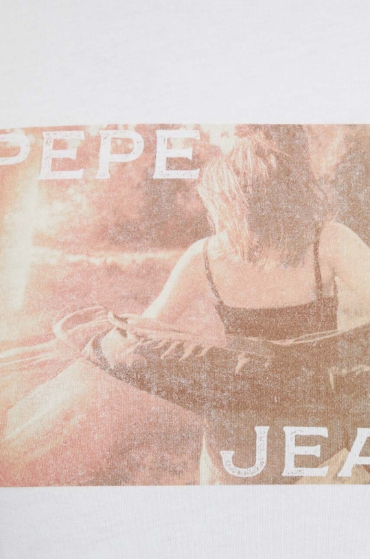 Bavlněné tričko Pepe Jeans HIGI PL505744 bílá