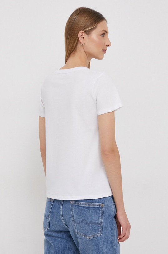 Oblečení Bavlněné tričko Pepe Jeans KIM PL505747 bílá