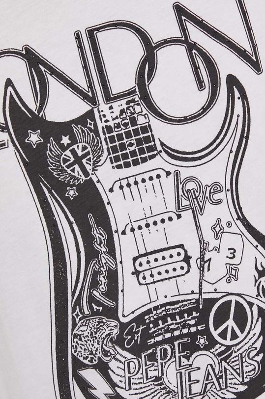 Pepe Jeans t-shirt bawełniany HAPPY PL505750 biały