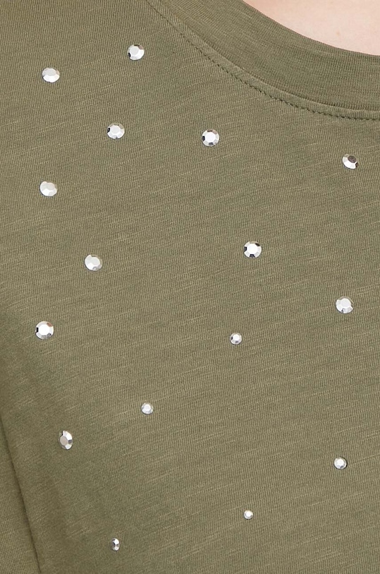 Pepe Jeans top bawełniany HEA zielony PL505766