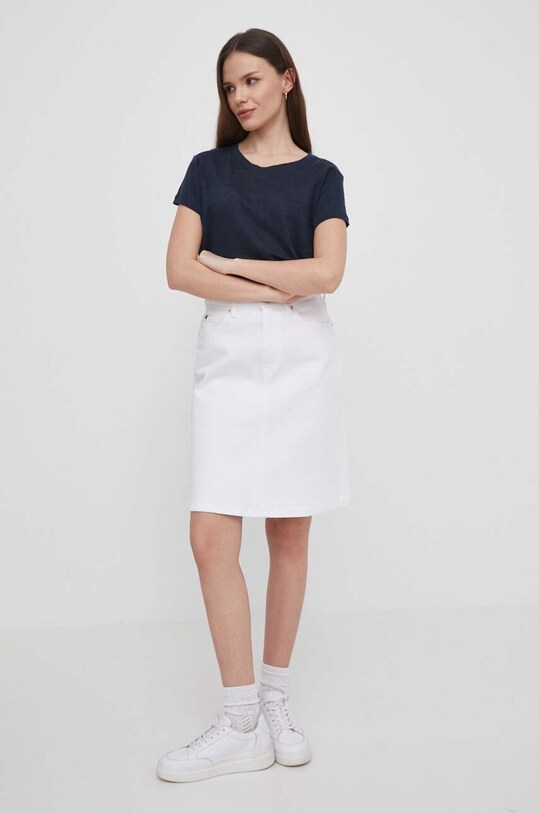Льняна футболка Pepe Jeans LILIAN PL505768 темно-синій SS24