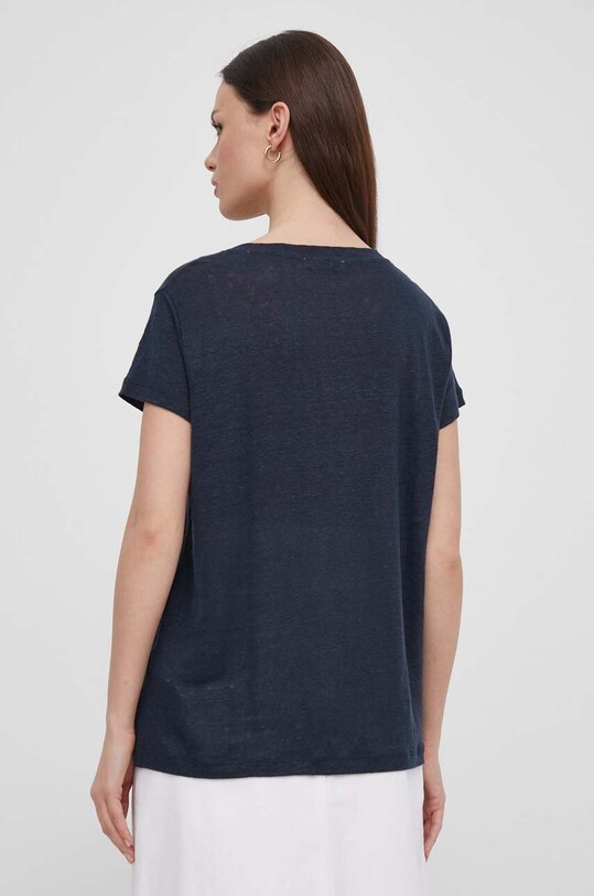 Одяг Льняна футболка Pepe Jeans LILIAN PL505768 темно-синій