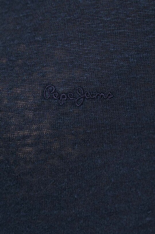 Льняна футболка Pepe Jeans LILIAN PL505768 темно-синій