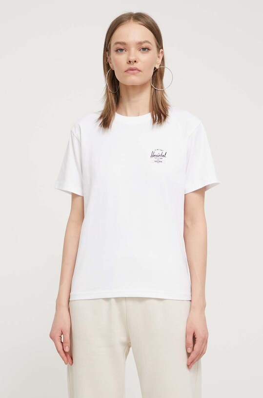 Хлопковая футболка Herschel белый 50293.01821