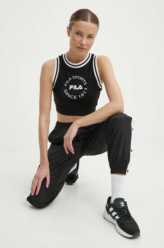 Топ Fila Lekki FAW0751 черен SS24