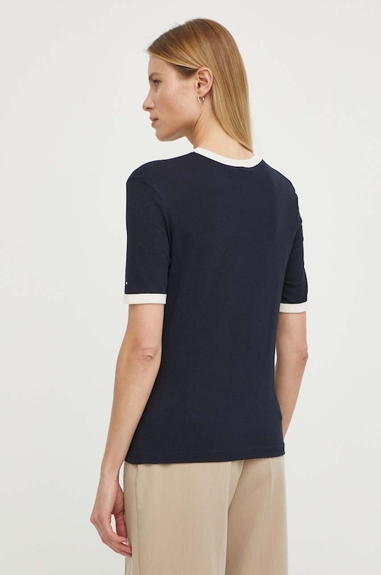 Oblečení Bavlněné tričko Tommy Hilfiger WW0WW41208 námořnická modř