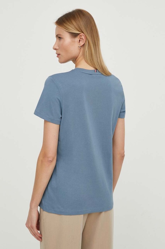 Odzież Tommy Hilfiger t-shirt bawełniany WW0WW41674 niebieski