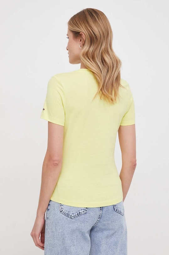 Oblečenie Bavlnené tričko Tommy Hilfiger WW0WW41761 žltá