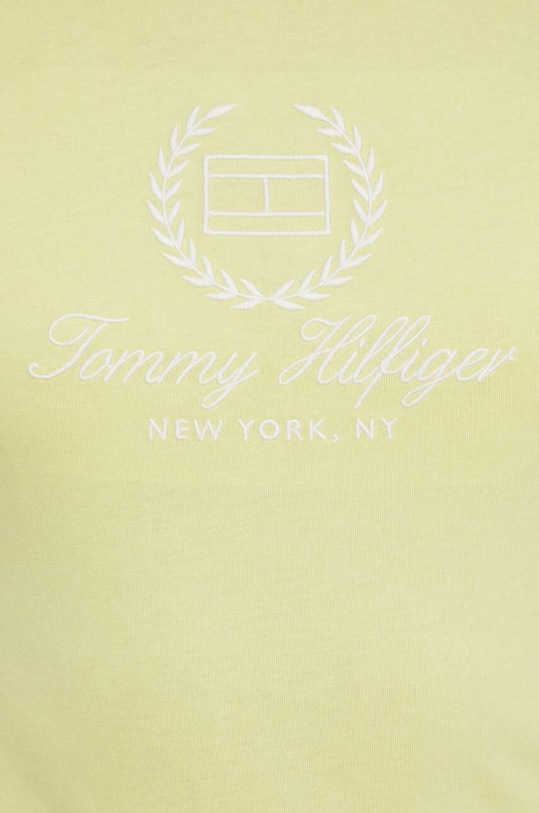 Bavlnené tričko Tommy Hilfiger žltá WW0WW41761