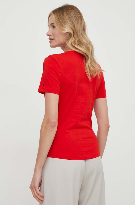 Tommy Hilfiger tricou din bumbac WW0WW41761 rosu SS24