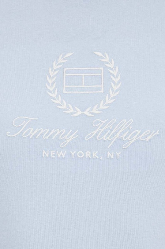 Хлопковая футболка Tommy Hilfiger WW0WW41761 голубой