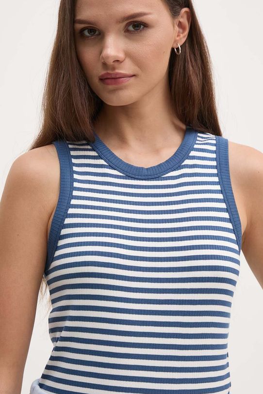 Top Tommy Hilfiger slim modrá WW0WW41994