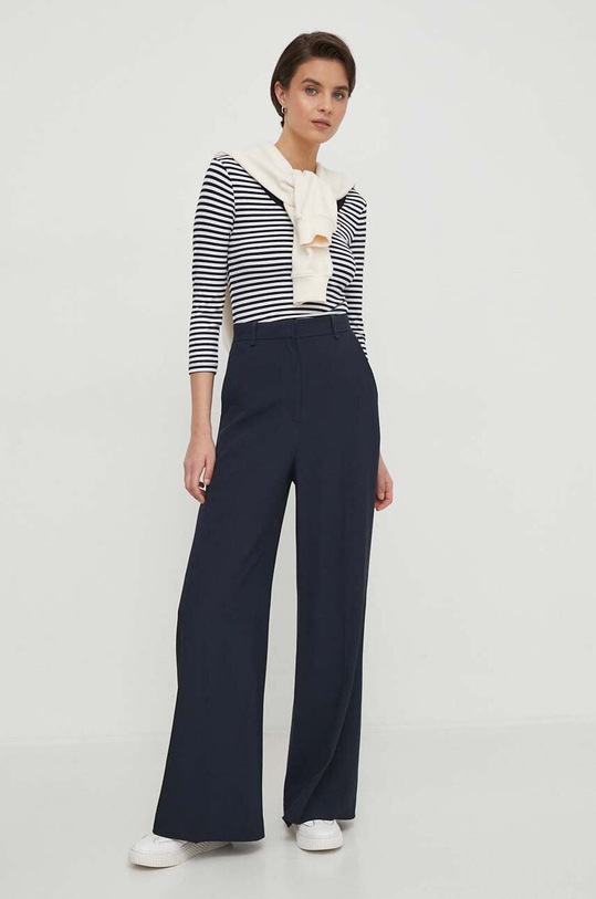 Tričko s dlouhým rukávem Tommy Hilfiger WW0WW41995 námořnická modř SS24