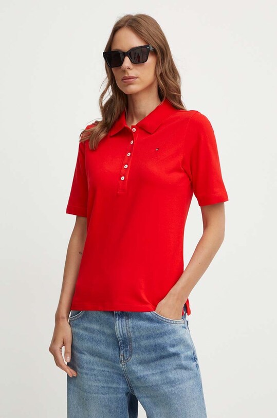 Tommy Hilfiger tricou WW0WW37820 rosu SS24