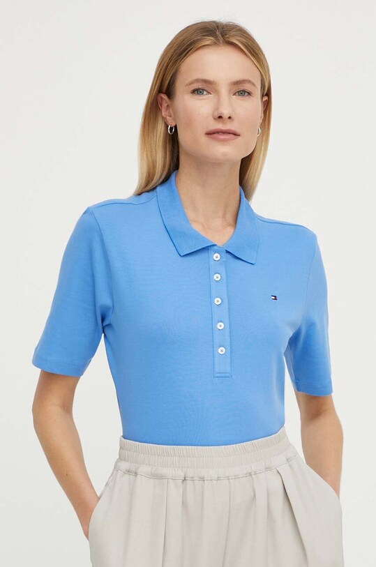 Тениска Tommy Hilfiger стандартна син WW0WW37820