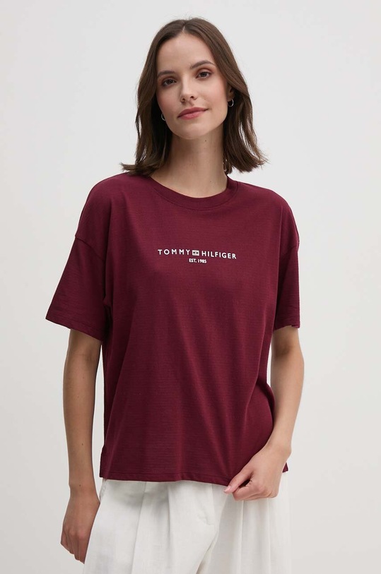 Tommy Hilfiger t-shirt bordowy WW0WW41097
