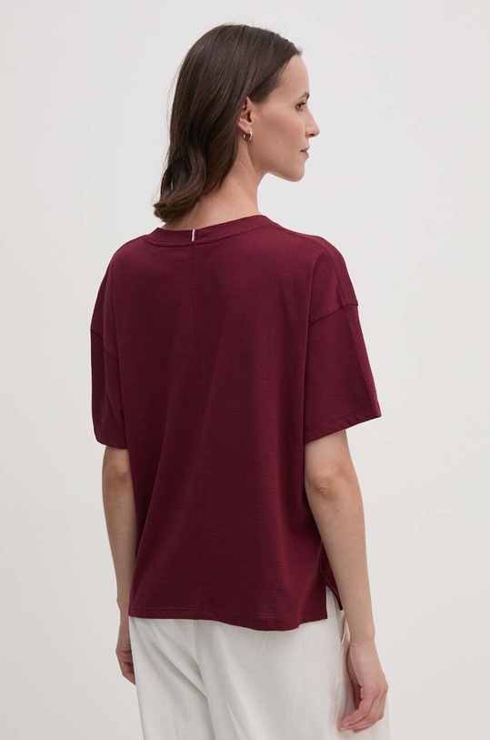 Odzież Tommy Hilfiger t-shirt WW0WW41097 bordowy