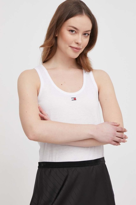 Топ Tommy Hilfiger вталена бял WW0WW41127