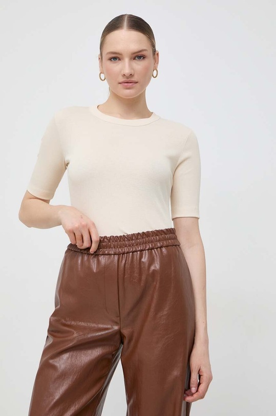 Bavlnené tričko Ivy Oak slim béžová IO1100X2286