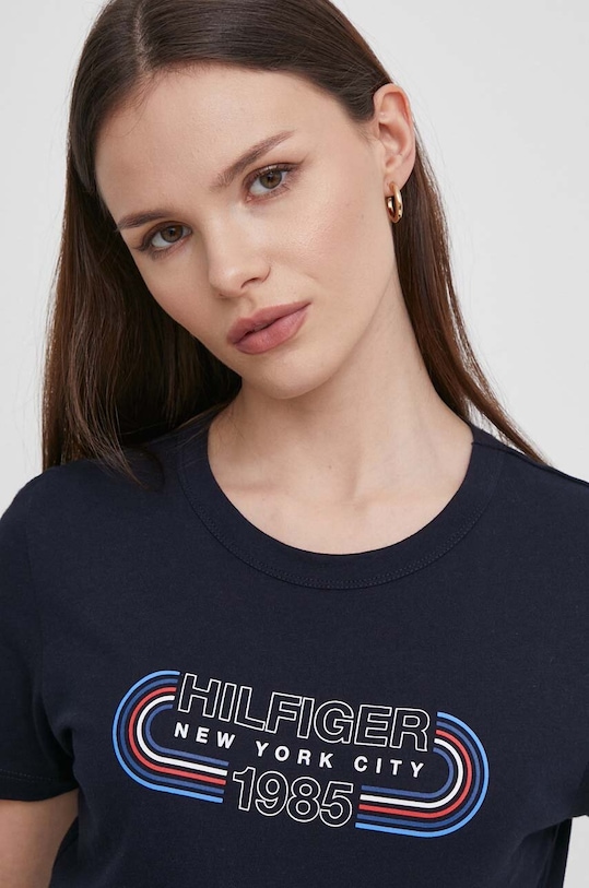 Tommy Hilfiger tricou din bumbac bleumarin WW0WW41203