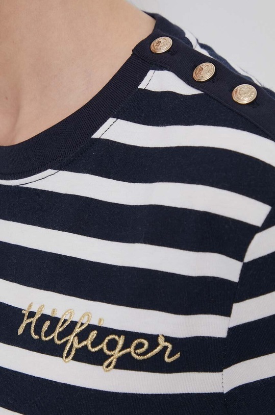 Bavlnené tričko Tommy Hilfiger WW0WW41211 tmavomodrá