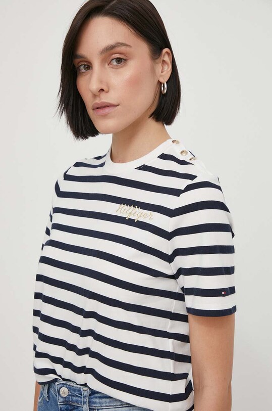 Tommy Hilfiger tricou din bumbac bleumarin WW0WW41211