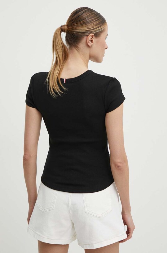 Tričko Tommy Hilfiger WW0WW41776 černá SS24