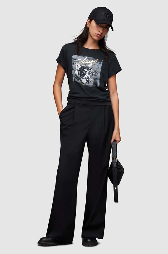 AllSaints t-shirt bawełniany Panthere WG525Z czarny