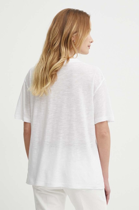 Oblečení Tričko s příměsí lnu Tommy Hilfiger WW0WW41196 bílá