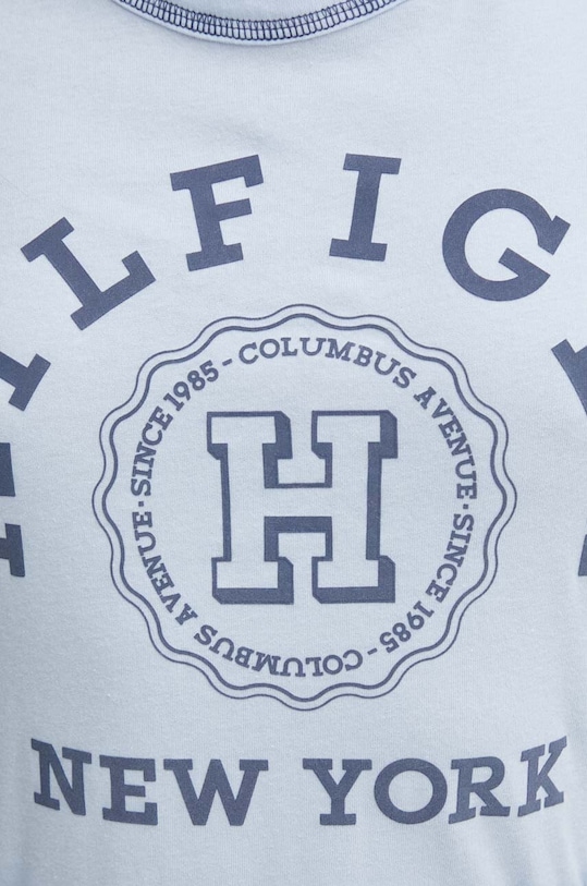 Bavlněné tričko Tommy Hilfiger WW0WW41575 modrá