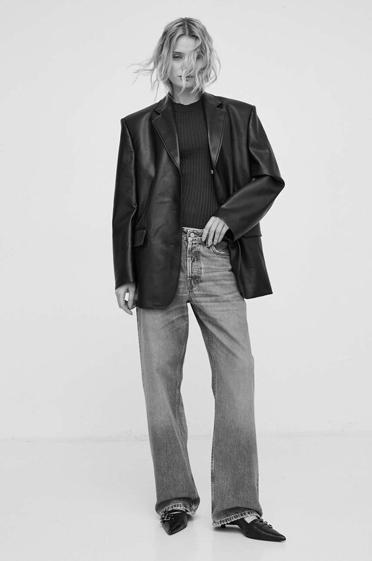 Tričko z hodvábnej zmesi Herskind Doofy 5170106 tmavomodrá SS24