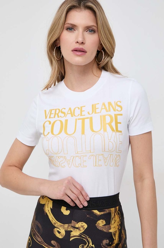 Versace Jeans Couture t-shirt biały 76HAHC00