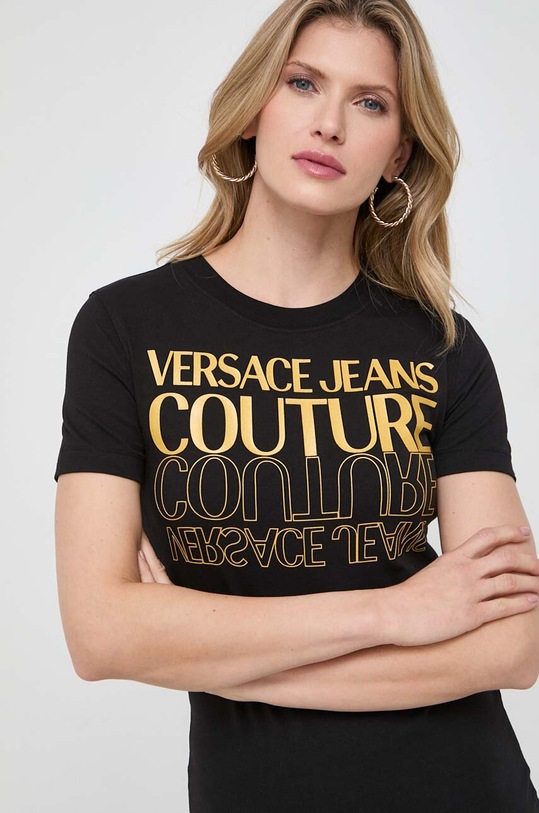 Versace Jeans Couture tricou negru 76HAHC00