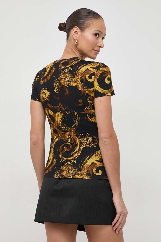 Odzież Versace Jeans Couture t-shirt bawełniany 76HAH6D8 czarny
