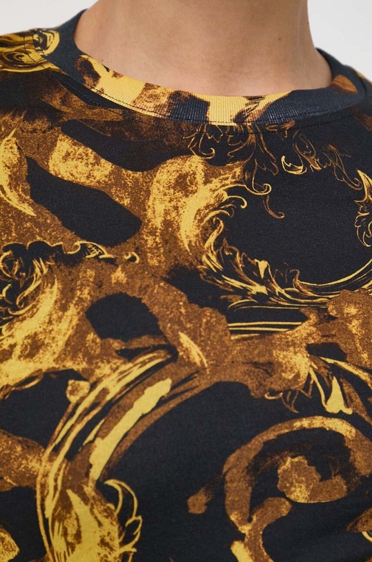 Bavlněné tričko Versace Jeans Couture 76HAH6D8 černá