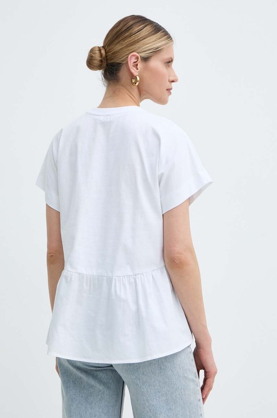 Oblečenie Bavlnené tričko Twinset 241TT2262 biela
