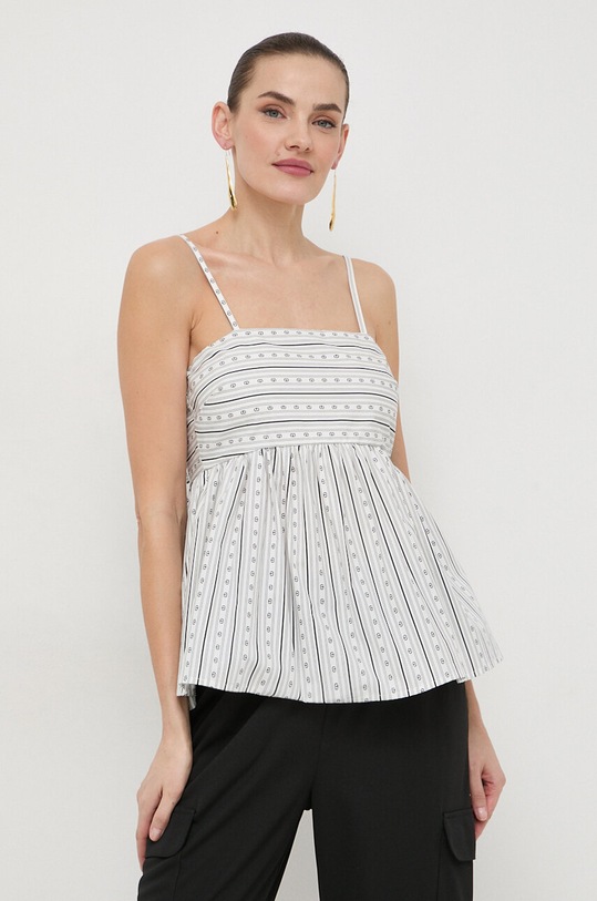 Bavlněný top Twinset béžová 241TF2023