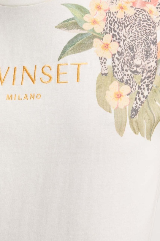 Twinset tricou din bumbac 241TT2250 bej