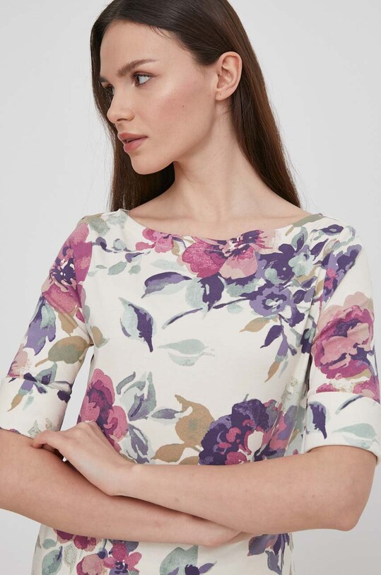 Lauren Ralph tricou flori bej 200933295
