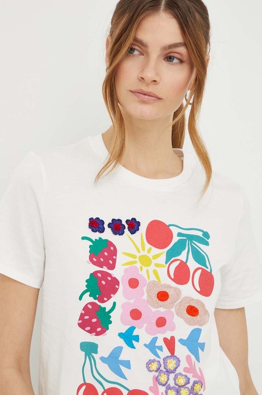 Weekend Max Mara t-shirt in cotone sovrastampa bianco 2415971061600