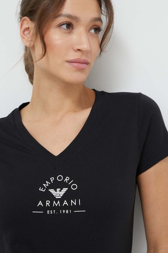 Emporio Armani Underwear t-shirt bawełniany lounge 164722.4R227 czarny SS24