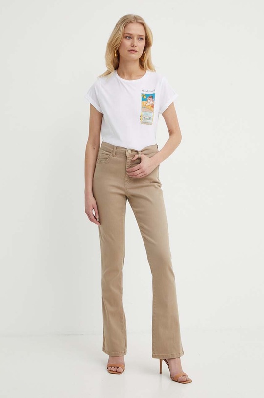 Marella t-shirt bawełniany 2413971016200 biały SS24